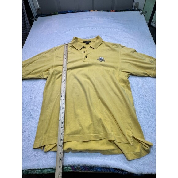 FABULOUS NIKE GOLF NIKE TOUR POLO SHIRT SIZE M Yellow GOLF SHIRT Blue Logo - Picture 5 of 8